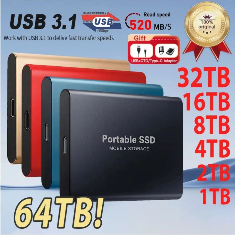 SSD External Solid State Drive Upgrade Expansion 32TB 4TB 8TB 16TB Computer Storage