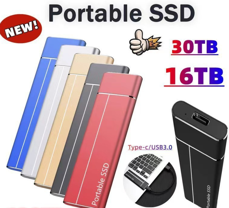 External Upgrade 500G-128TB Portable SSD External Solid State Drive High-Speed USB Transfer