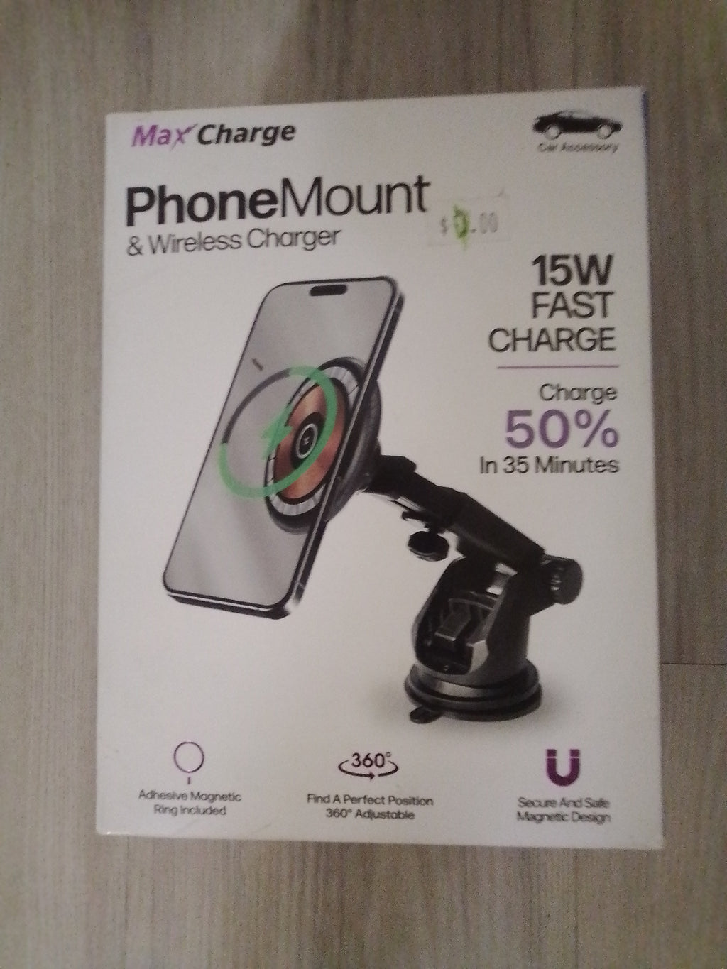 Phone mount and wireless charger